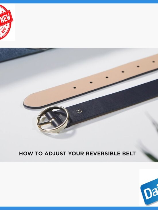 Reversible Leather Dress Belt for Jeans Trousers Dresses Adjustable Fit main image 4